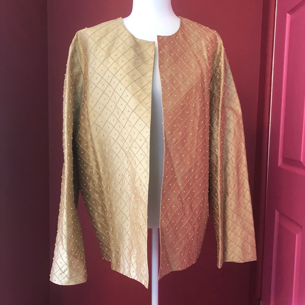 Neiman Marcus Silk Beaded Jacket